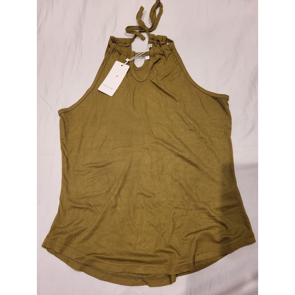 Ekouaer Halter Top Tank Top Rust Green Women's‎ Medium Lightweight NEW W/ TAG